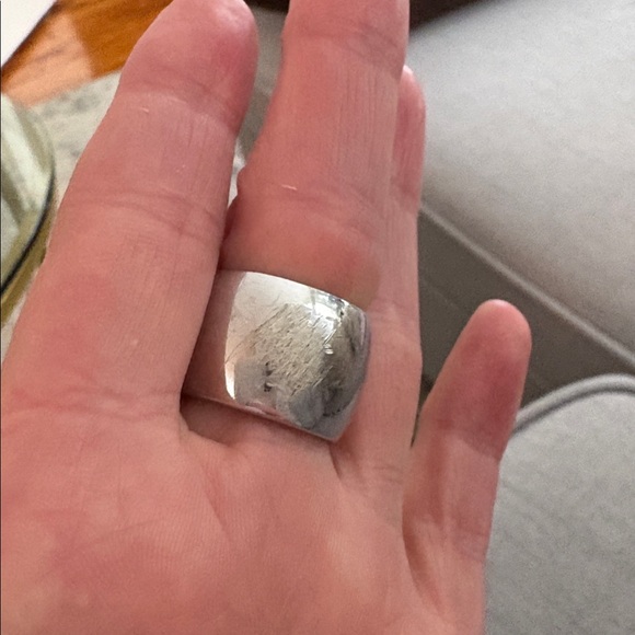 Silpada Silver Ring. Cigar Style. Sterling Silver. Size 6. - Picture 3 of 3